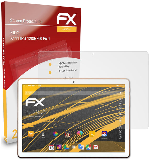 atFoliX FX-Antireflex Displayschutzfolie für XIDO X111 IPS (1280x800 Pixel)