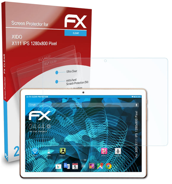 atFoliX FX-Clear Schutzfolie für XIDO X111 IPS (1280x800 Pixel)