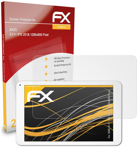 atFoliX FX-Antireflex Displayschutzfolie für XIDO X111 IPS 2018 (1280x800 Pixel)