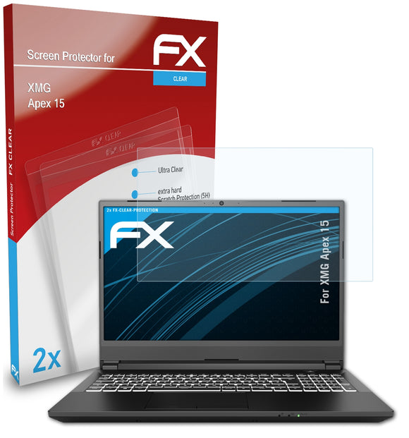 atFoliX FX-Clear Schutzfolie für XMG Apex 15