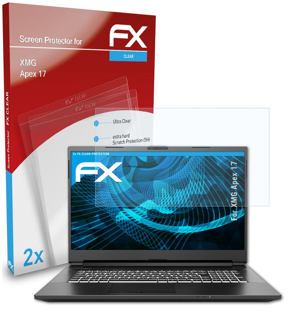 atFoliX FX-Clear Schutzfolie für XMG Apex 17