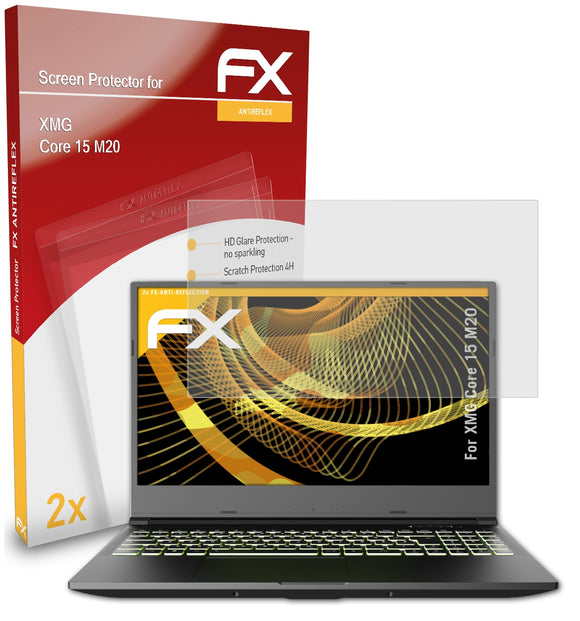 atFoliX FX-Antireflex Displayschutzfolie für XMG Core 15 (M20)