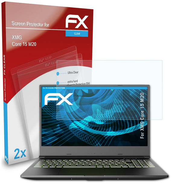 atFoliX FX-Clear Schutzfolie für XMG Core 15 (M20)