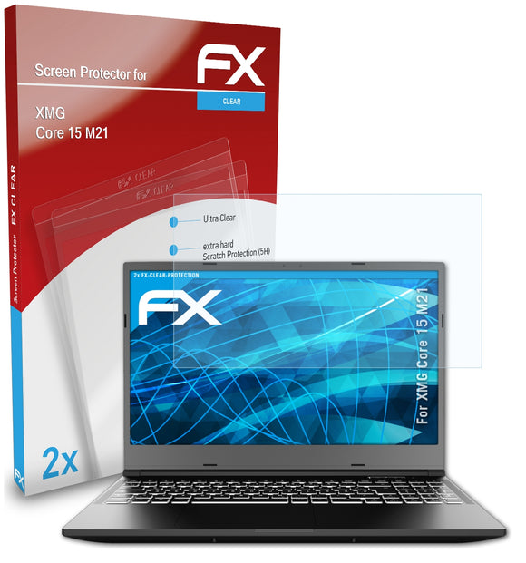 atFoliX FX-Clear Schutzfolie für XMG Core 15 (M21)