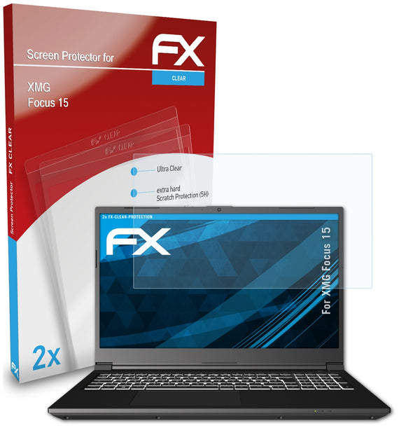 atFoliX FX-Clear Schutzfolie für XMG Focus 15