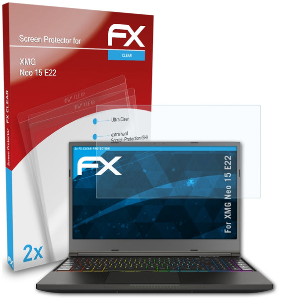 atFoliX FX-Clear Schutzfolie für XMG Neo 15 (E22)