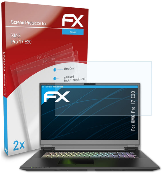 atFoliX FX-Clear Schutzfolie für XMG Pro 17 (E20)
