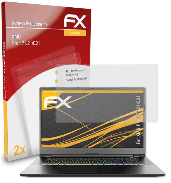 atFoliX FX-Antireflex Displayschutzfolie für XMG Pro 17 (L21/E21)