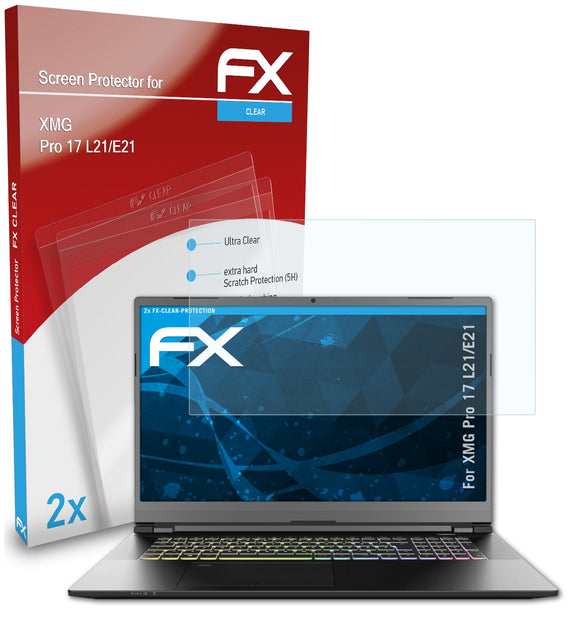 atFoliX FX-Clear Schutzfolie für XMG Pro 17 (L21/E21)