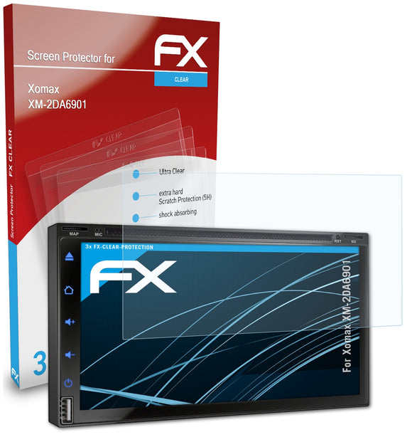 atFoliX FX-Clear Schutzfolie für Xomax XM-2DA6901