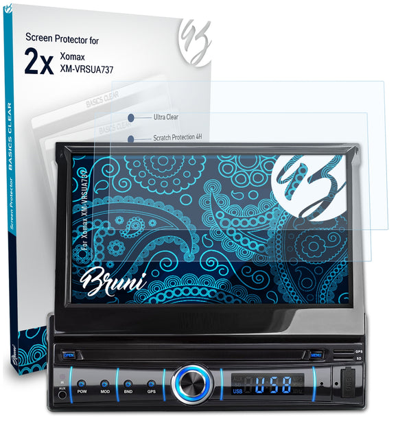 Bruni Basics-Clear Displayschutzfolie für Xomax XM-VRSUA737