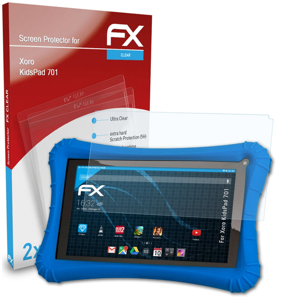 atFoliX FX-Clear Schutzfolie für Xoro KidsPad 701