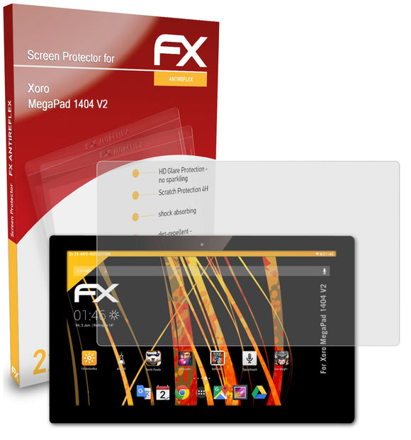 atFoliX FX-Antireflex Displayschutzfolie für Xoro MegaPad 1404 V2