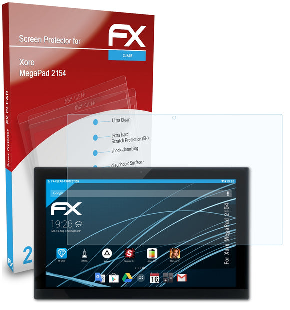 atFoliX FX-Clear Schutzfolie für Xoro MegaPad 2154