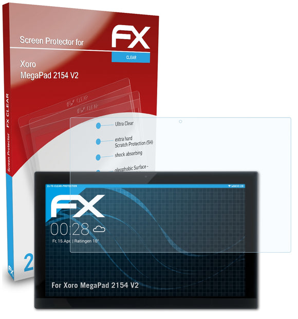 atFoliX FX-Clear Schutzfolie für Xoro MegaPad 2154 V2
