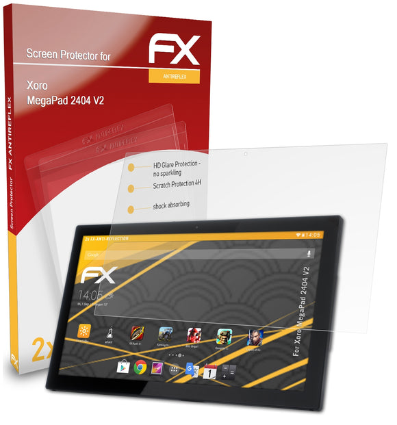 atFoliX FX-Antireflex Displayschutzfolie für Xoro MegaPad 2404 V2