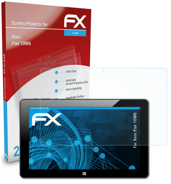 atFoliX FX-Clear Schutzfolie für Xoro Pad 10W6