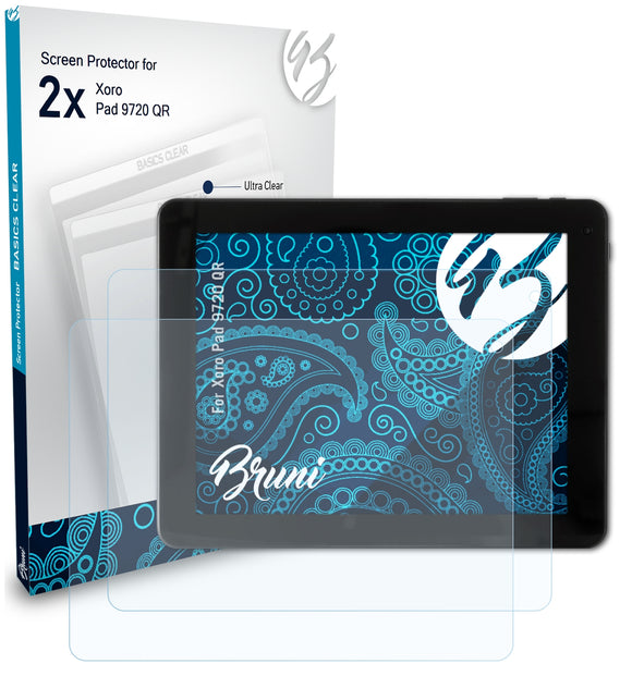 Bruni Basics-Clear Displayschutzfolie für Xoro Pad 9720 QR