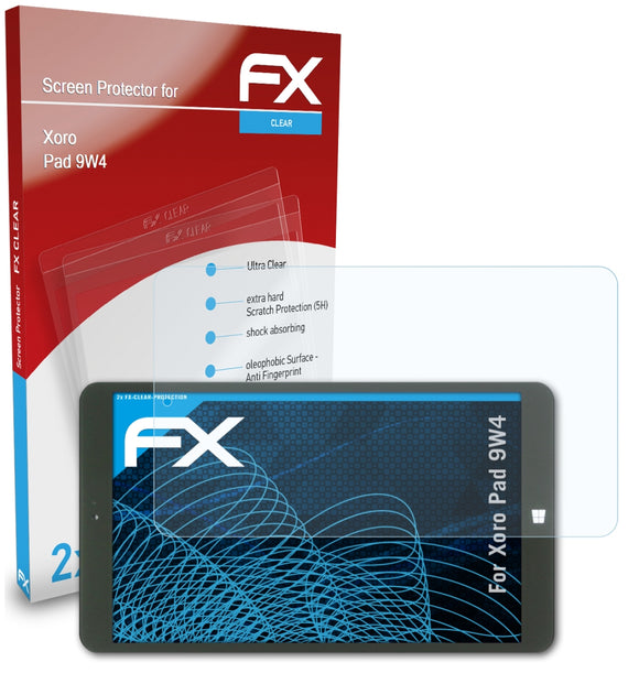 atFoliX FX-Clear Schutzfolie für Xoro Pad 9W4