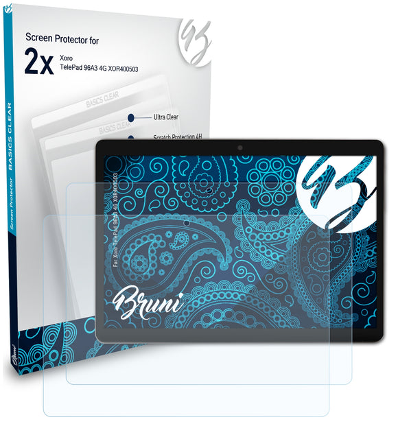 Bruni Basics-Clear Displayschutzfolie für Xoro TelePad 96A3 4G (XOR400503)
