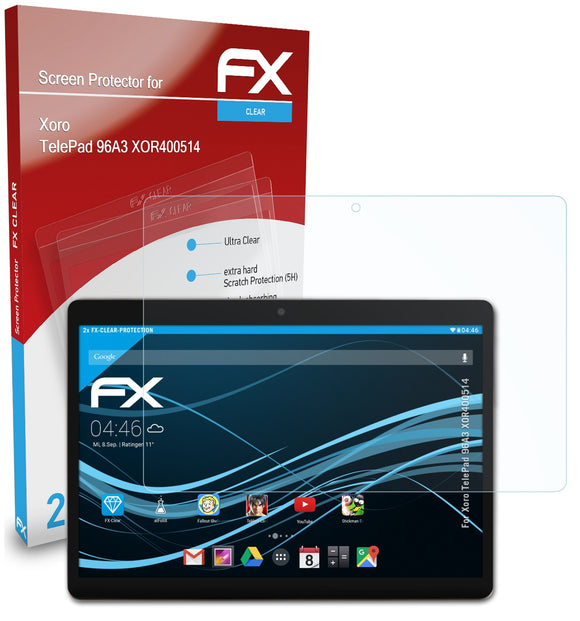 atFoliX FX-Clear Schutzfolie für Xoro TelePad 96A3 (XOR400514)