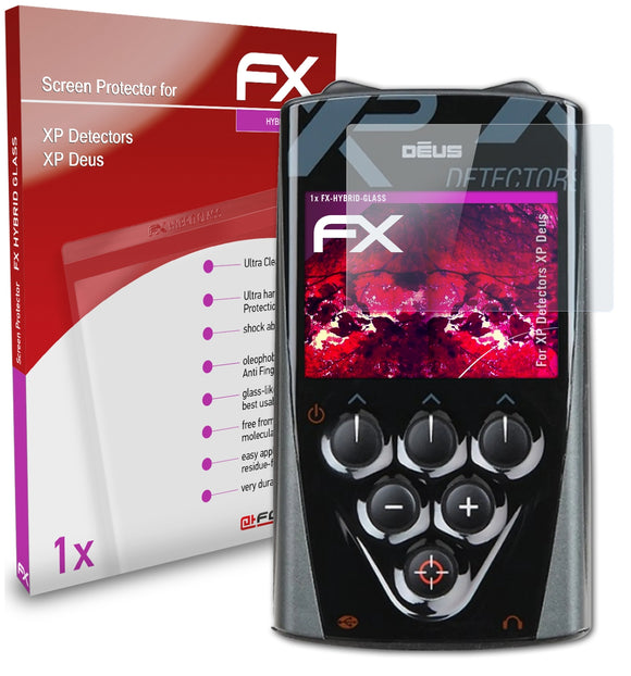 atFoliX FX-Hybrid-Glass Panzerglasfolie für XP Detectors XP Deus