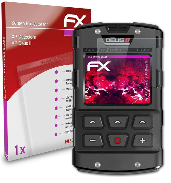 atFoliX FX-Hybrid-Glass Panzerglasfolie für XP Detectors XP Deus II