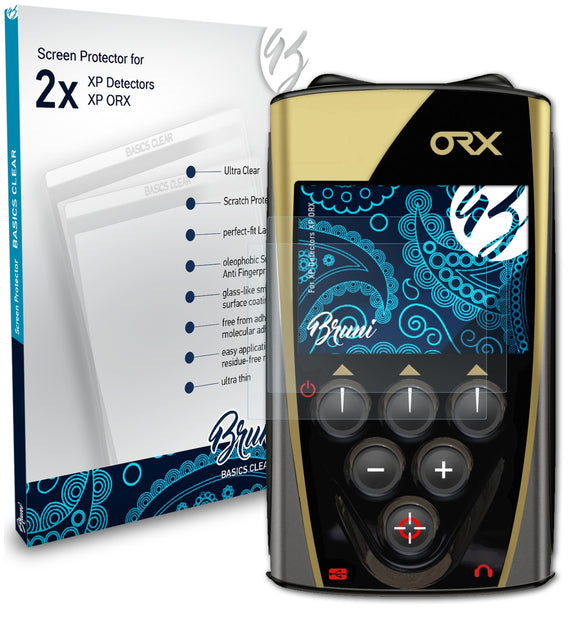 Bruni Basics-Clear Displayschutzfolie für XP Detectors XP ORX