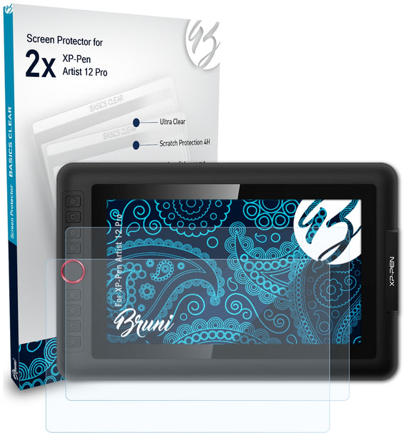 Bruni Basics-Clear Displayschutzfolie für XP-Pen Artist 12 Pro