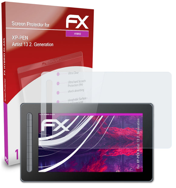 atFoliX FX-Hybrid-Glass Panzerglasfolie für XP-PEN Artist 13 (2. Generation)