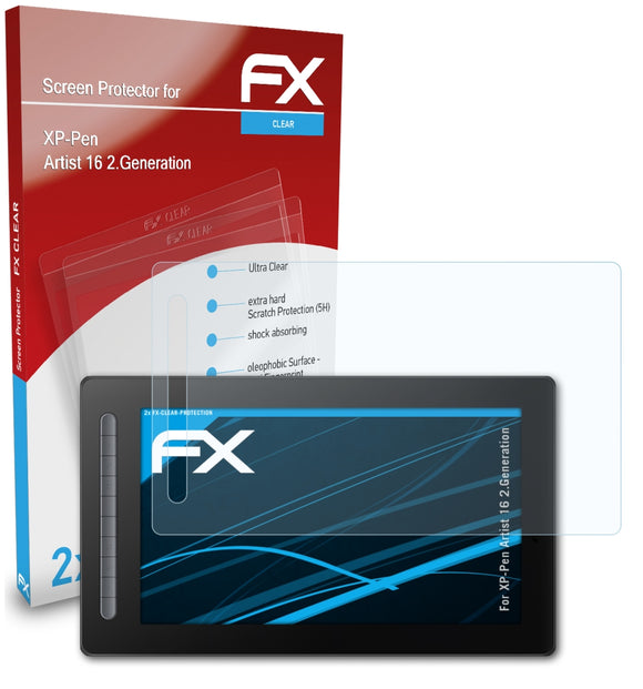 atFoliX FX-Clear Schutzfolie für XP-PEN Artist 16 (2.Generation)