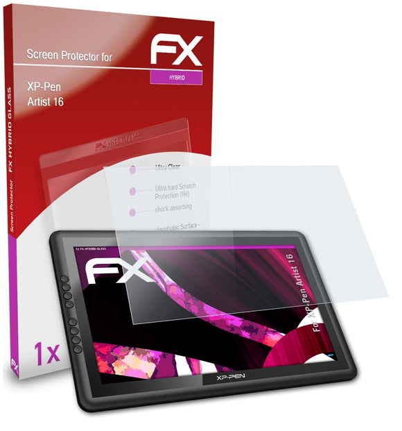 atFoliX FX-Hybrid-Glass Panzerglasfolie für XP-Pen Artist 16