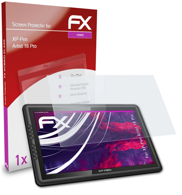 atFoliX FX-Hybrid-Glass Panzerglasfolie für XP-Pen Artist 16 Pro