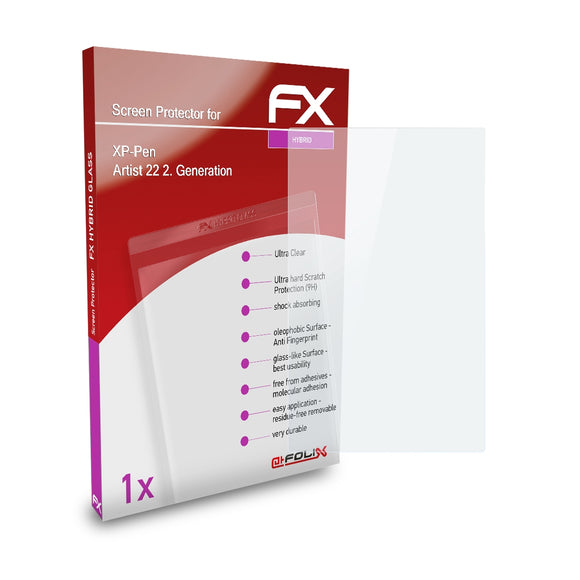 atFoliX FX-Hybrid-Glass Panzerglasfolie für XP-Pen Artist 22 (2. Generation)