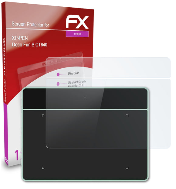 atFoliX FX-Hybrid-Glass Panzerglasfolie für XP-PEN Deco Fun S (CT640)