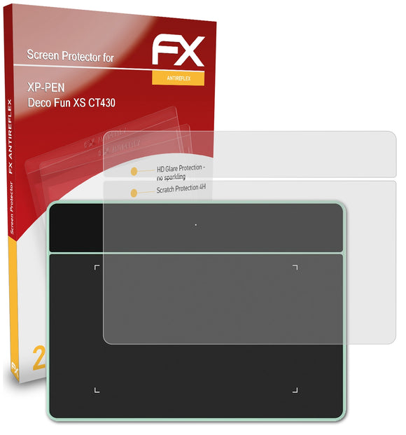 atFoliX FX-Antireflex Displayschutzfolie für XP-PEN Deco Fun XS (CT430)
