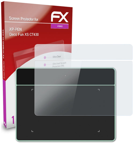 atFoliX FX-Hybrid-Glass Panzerglasfolie für XP-PEN Deco Fun XS (CT430)