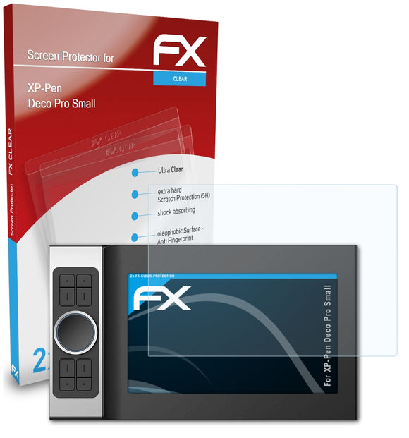 atFoliX FX-Clear Schutzfolie für XP-Pen Deco Pro (Small)