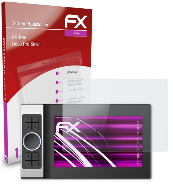 atFoliX FX-Hybrid-Glass Panzerglasfolie für XP-Pen Deco Pro (Small)