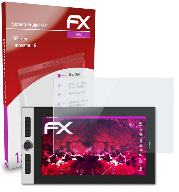atFoliX FX-Hybrid-Glass Panzerglasfolie für XP-Pen Innovator 16