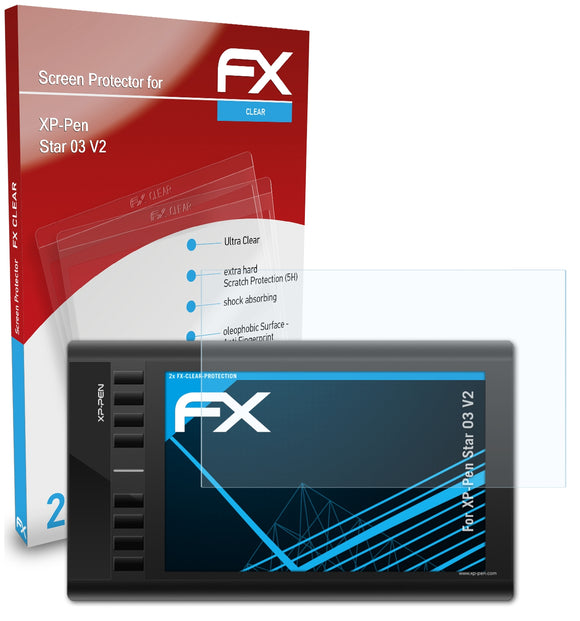 atFoliX FX-Clear Schutzfolie für XP-Pen Star 03 V2