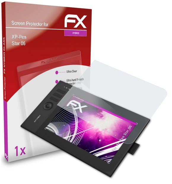 atFoliX FX-Hybrid-Glass Panzerglasfolie für XP-Pen Star 06