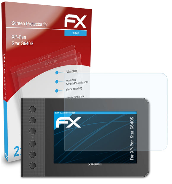 atFoliX FX-Clear Schutzfolie für XP-Pen Star G640S