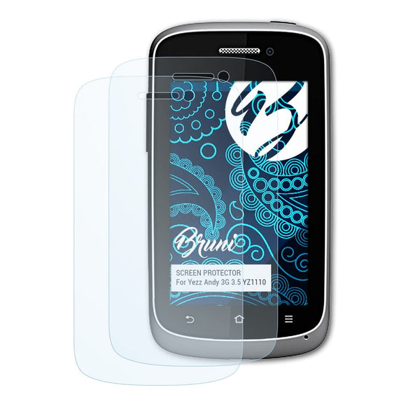 Bruni Basics-Clear Displayschutzfolie für Yezz Andy 3G 3.5 (YZ1110)