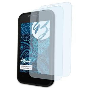 Bruni Basics-Clear Displayschutzfolie für Yezz Andy 4E LTE