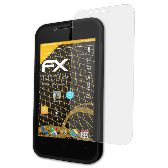 atFoliX FX-Antireflex Displayschutzfolie für Yezz Andy 4E LTE