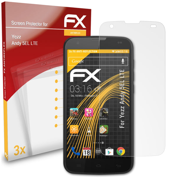 atFoliX FX-Antireflex Displayschutzfolie für Yezz Andy 5EL LTE