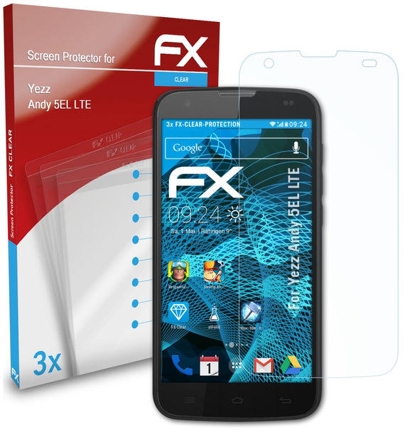 atFoliX FX-Clear Schutzfolie für Yezz Andy 5EL LTE
