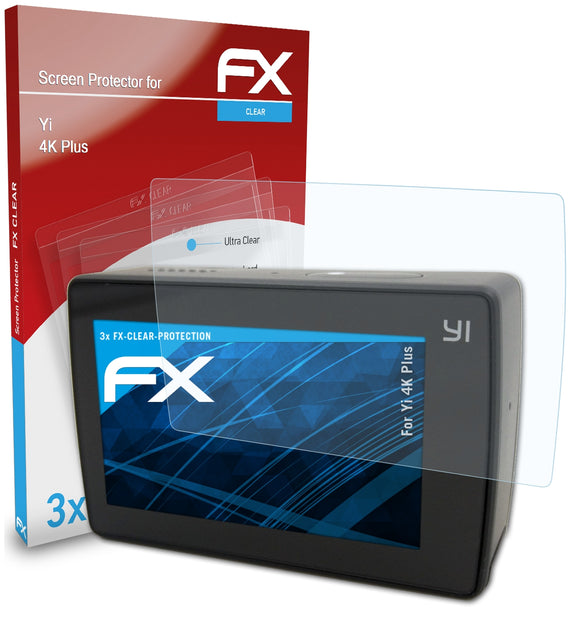 atFoliX FX-Clear Schutzfolie für Yi 4K Plus