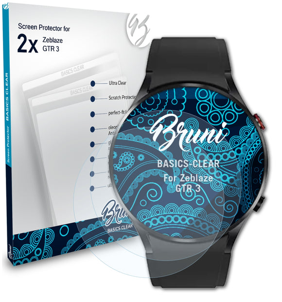 Bruni Basics-Clear Displayschutzfolie für Zeblaze GTR 3